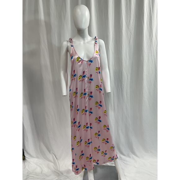 Ganni Sleeveless Printed Pink Dress Size 38 - Picture 2 of 5